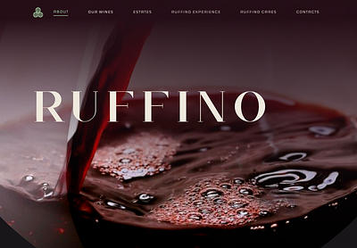Redesign Ruffino Winery redesign typography web wine winery