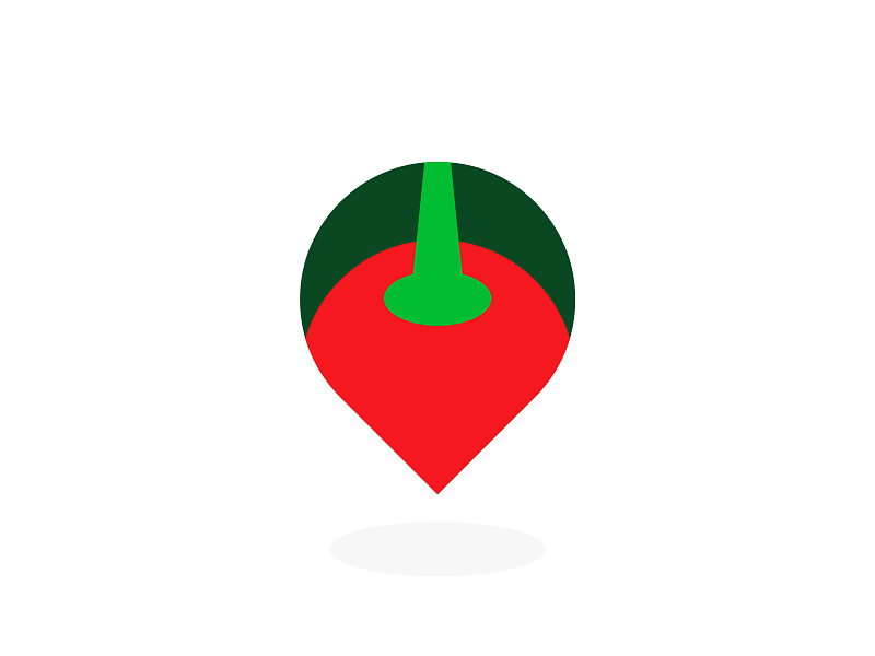 PepperPin, booking assistant, pepper + map pin pointer logo icon assistant app bakery booking system chili chilli cinema clinic grocery shop logo logo design map location paprika pepper pin pointer reservation restaurant saas platform small local businesses spicy spice