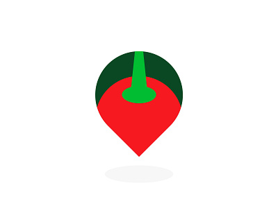 PepperPin, booking assistant, pepper + map pin pointer logo icon assistant app bakery booking system chili chilli cinema clinic grocery shop logo logo design map location paprika pepper pin pointer reservation restaurant saas platform small local businesses spicy spice