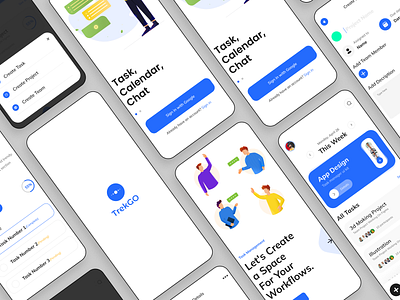 Trekgo-task-management APP app design collaboration mobile app software task management team work technology uiux user interface workflow