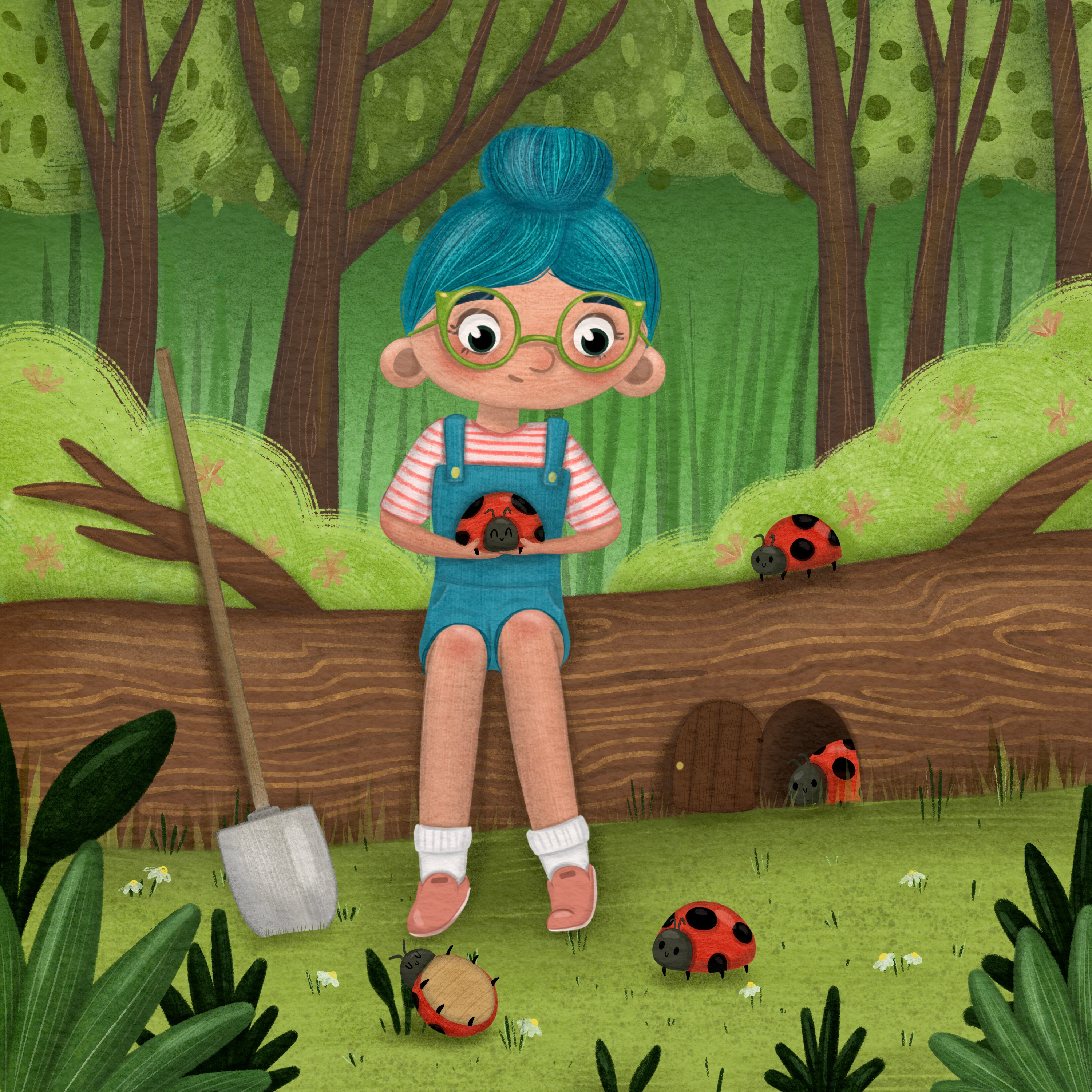 "Uncovering the Ladybug's Secret" Illustration book cover book design book illustration childhood children children book children book illustration children illustrator design illustration kidlit kidlit illustration page illustration picture book picture book illustration