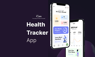 Health Tracker App app design application fitness football gym health health tracker app healthcare sport uiux