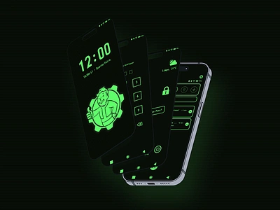 Pipboy Smart Phone - UI UX Design design fallout graphic design interface ui user experience user interface ux ux design