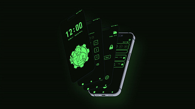 Pipboy Smart Phone - UI UX Design design fallout graphic design interface ui user experience user interface ux ux design