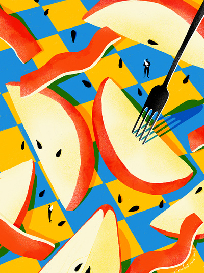 Apple Slices apple art artwork digital art digital illustration drawing illustration procreate