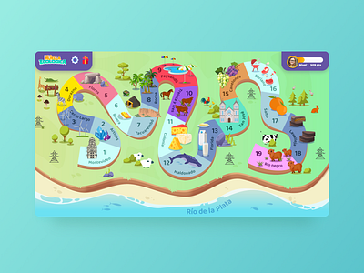 Kids learning game app game game app gamification geography illustration kids app learning game uxui website