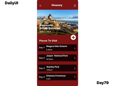 #Day079-Itinerary #DailyUI Design 3d animation branding graphic design logo motion graphics ui