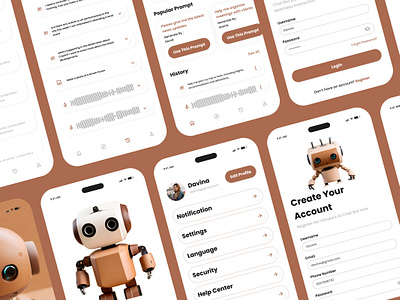 Virtusa - Ai Chatbot Mobile App application ask assistance chat chatbot intelligence interface layout robot talk tech typing ui user virtual