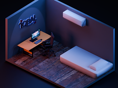 3D Room Design 3d 3ddesign bedroom blender3d easy fun graphic design isometric