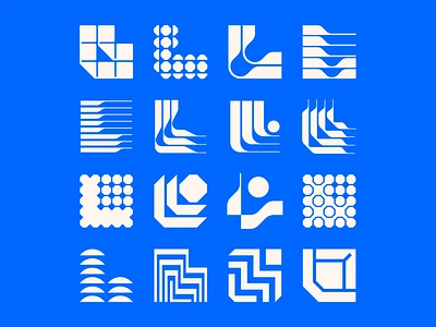 Letter L logotypes - Lumination AI ai app logo branding futuristic geometric grid icon letter l logo logo designer logotype lumination modular retrofuturist small business symbol tech technology type typography