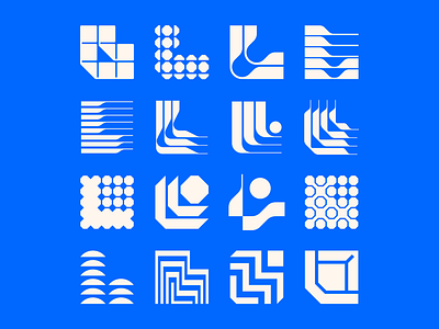 Letter L logotypes - Lumination AI ai app logo branding futuristic geometric grid icon letter l logo logo designer logotype lumination modular retrofuturist small business symbol tech technology type typography