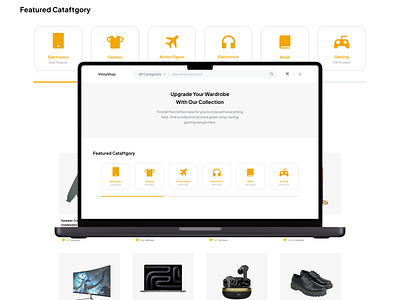 VinnyShop - E-commers Website branding design graphic design ui ui website website
