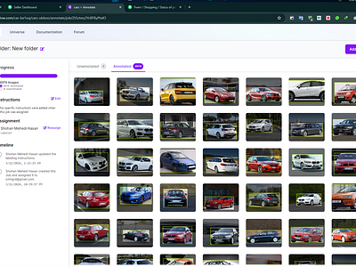 Vehicle images annotated with bounding boxes using Roboflow. bounding box car annotation computer vision cvat data annotation data labeling data tagging labelbox machine learning roboflow upwork vehicles annotation