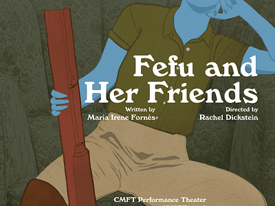 Fefu and Her Friends theatre poster graphic design grid layout illustration poster