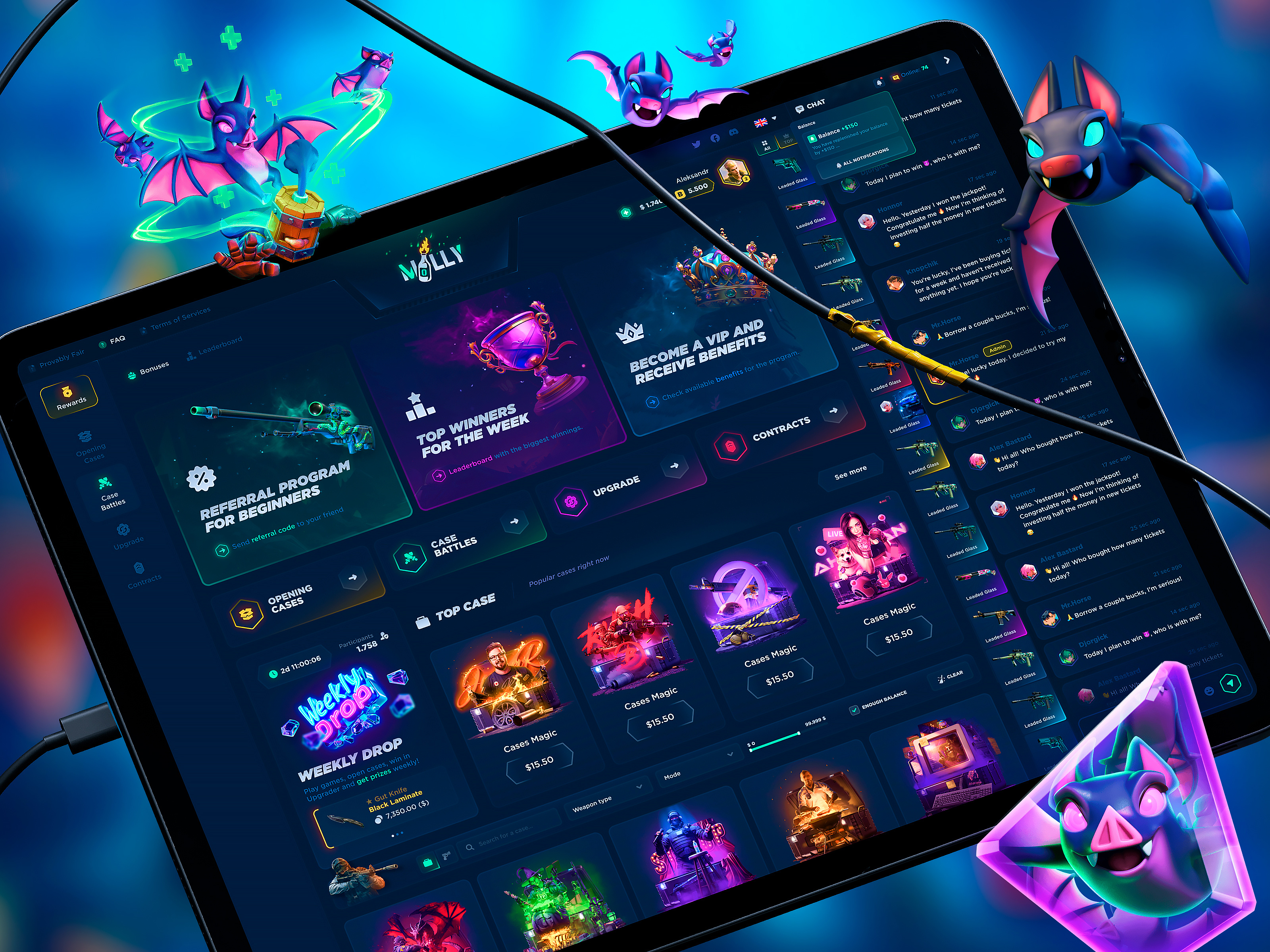 Example of Opening Cases (Desktop + Mobile)