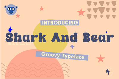 SHARK AND BEAR FONTDISPLAY abstra abstract animal animation branding graphic design groovytype monkey shark template