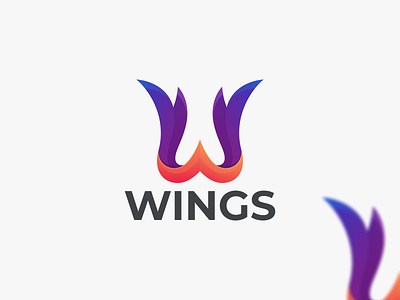 WINGS branding design graphic design icon logo w design logo w coloring logo w logo wings coloring