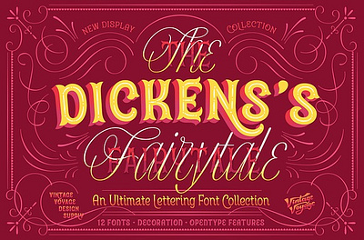 The Dickens's Fairytale • Collection book font cafe branding calligraphy font calligraphy script curly font decorative font fancy fonts fancy script font bundle font duo font pairing fonts handwriting script font shadow font sign font swirly font