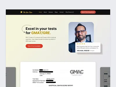 Website Homepage design | The star tutor calm education homepage portfolio teacher the star tutor tutor ui