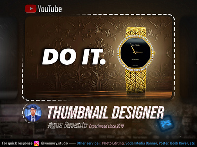 Thumbnail Design - Vintage Watch design graphic design manipulation photo editing photoshop thumbnail youtube thumbnail