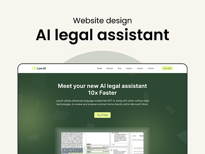 AI legal assistant web ui design ai website automation ui automation web ui creativity design legal ui mockup ui ux