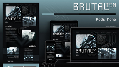 Brutalism affinity designer brutalism concept graphic design metal mono web design