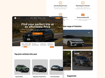 Rental Car Web Design Exploration design rental car ui web design