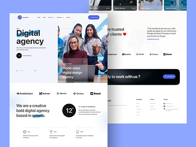 Digital Agency Website Design - DigiWorld animation app branding design graphic design illustration logo motion graphics typography ui ux vector