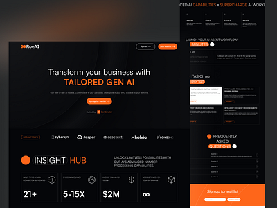 AI Landing page - Minimalism style ai b2b branding business dark darkmode design development flat graphic design illustration landing landingpage minimalism page ui web webflow website