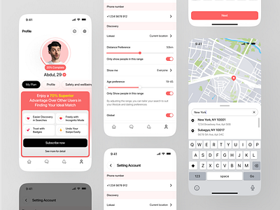 Sweprek Dating App - Setting (Location) add location app design application concept dating dating app design figma location setting maps mobile range search maps setting setting and preferences setting page toggle ui ui design user interface