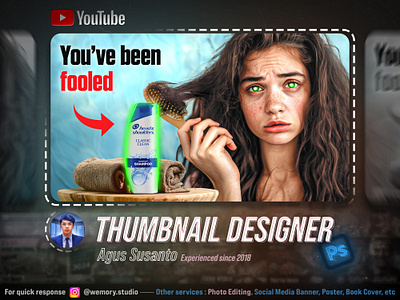Thumbnail Design - Hair Loss design graphic design manipulation photo editing photoshop thumbnail youtube thumbnail