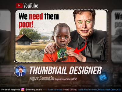 Thumbnail Design - African Poor design graphic design manipulation photo editing photoshop thumbnail youtube thumbnail