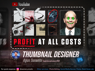 Thumbnail Design - Boeing 02 design graphic design manipulation photo editing photoshop thumbnail youtube thumbnail