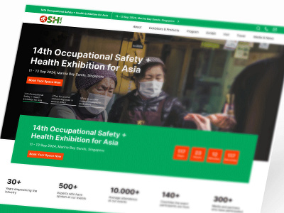 Osha Asia - Website directory site event site homepage landing page web design
