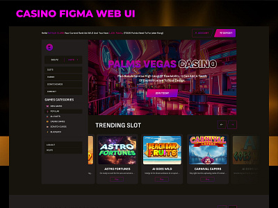 Figma design casinofigma casinowebsite figma design figmadesign game game figma game ui game ux gaming ui gaming web landingpage ui uiux design userexpperience web design