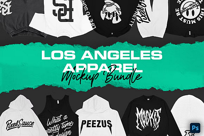Los Angeles Apparel Mockups clothing mockup bundle crewneck heavyweight hoodie hoodie mockup mockup bundle street wear sweatpants sweatpants mockups t shirt mockup tank top mockup v neck