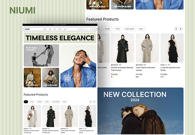 NIUMI High-end Fashion Brand Landing Page fashion design landing page design product design retaildesign ui ux webdesign website design