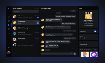 Chat app dark mode