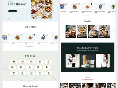 Bread & Salt - Restaurant Ordering and Delivery Application branding food ordering app food ordering application restaurant app restaurant ordering app restaurant web application restaurant website ui