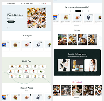 Bread & Salt - Restaurant Ordering and Delivery Application branding food ordering app food ordering application restaurant app restaurant ordering app restaurant web application restaurant website ui