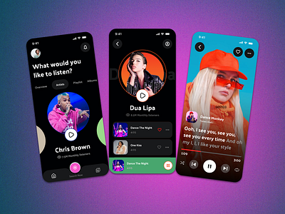 Music App UI Design appdesign creativeui digitaldesign interactivedesign mobiledesign musicapp musicui ui uiuxdesign userexperience userinterface