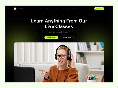 Our Live Classes e learning education educational platform elearning landing page landing page design learn skills learning learning website online class online course online courses online learning study studying uiux ux web web design
