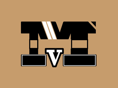 Letter M/V logo unique branding graphic design logo