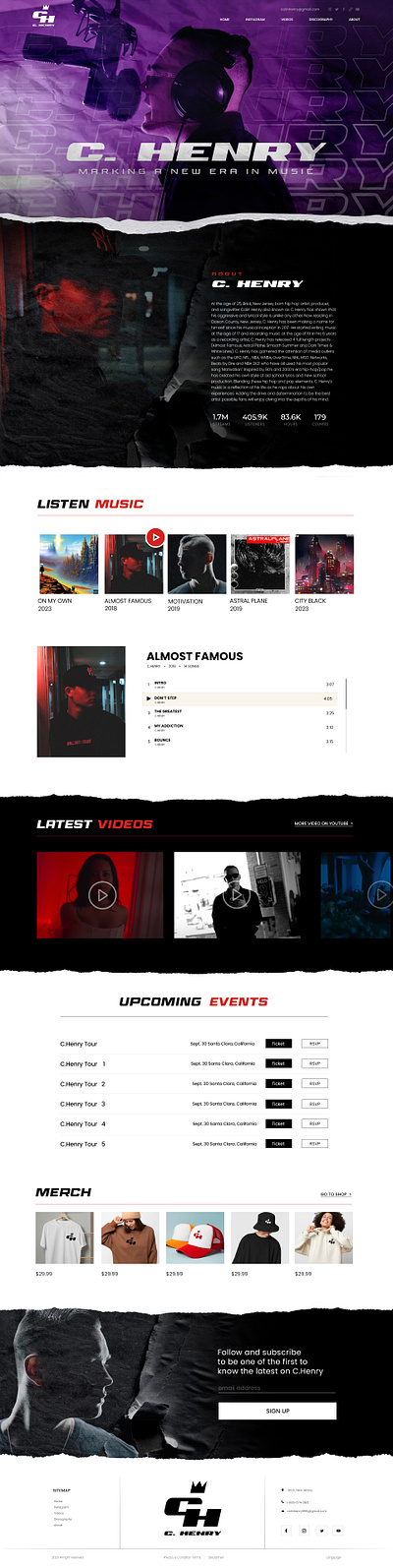 Music Industry dj landing page music website