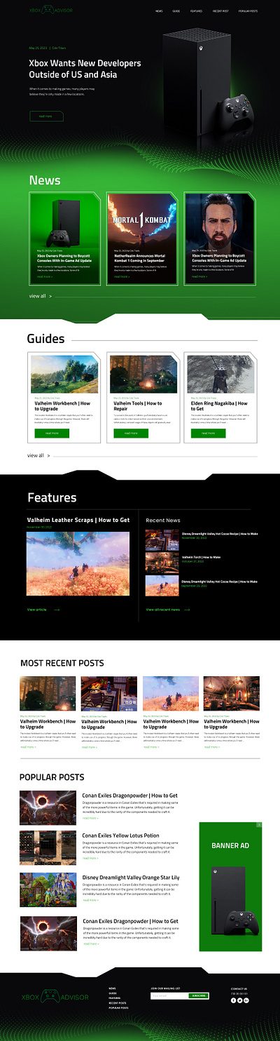 xbox web design branding graphic design ui