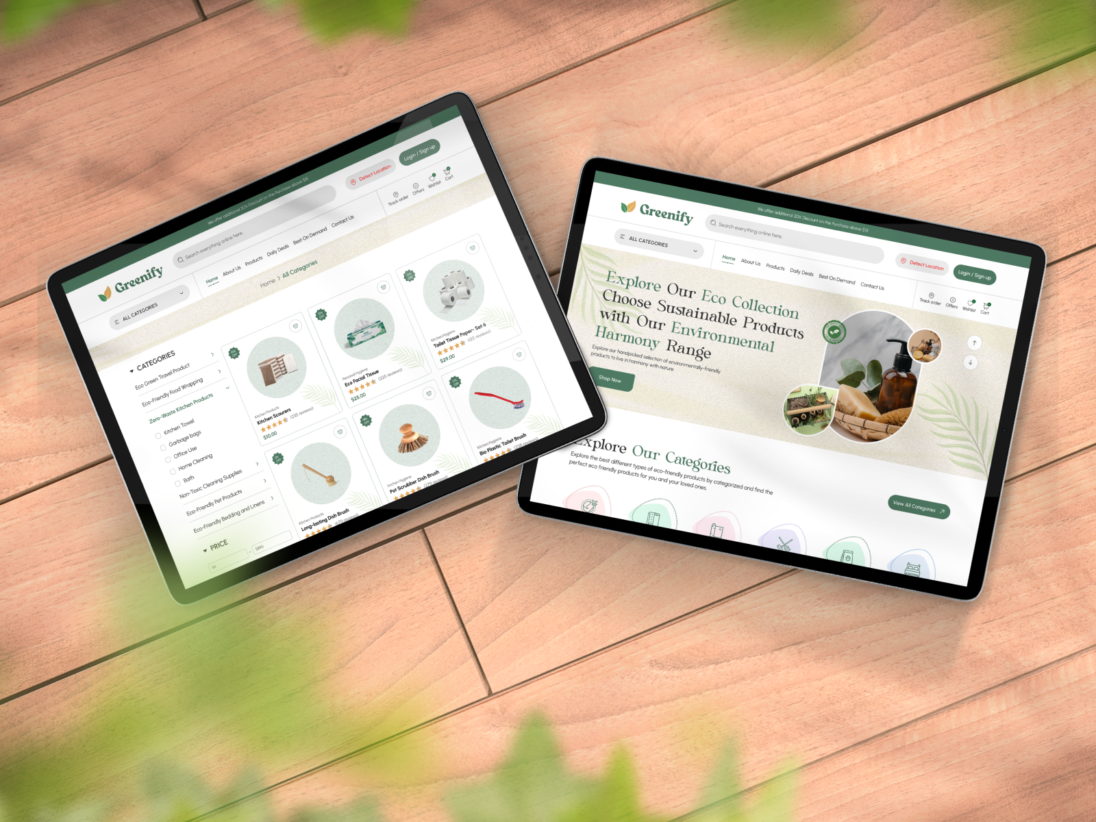 Designing a Website for Eco-Friendly Products branding design e commerce web eco friendly graphic design landingpage product ui uidesign uiux ux web design website