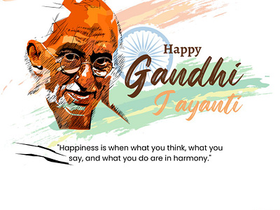 Gandhi Jayanti graphic design social media post