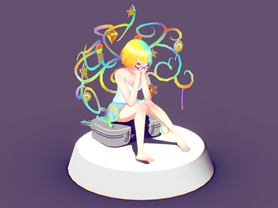 (FREE PRODUCT) Anime Girl 3d Model 3d 3d model anime anime girl anime girl 3d model cartoon girl cartoon girl 3d model design free 3d model girl girl 3d model graphic design stylized girl stylized girl 3d model