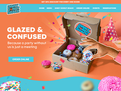 Dinky Donut landing page ui website website design