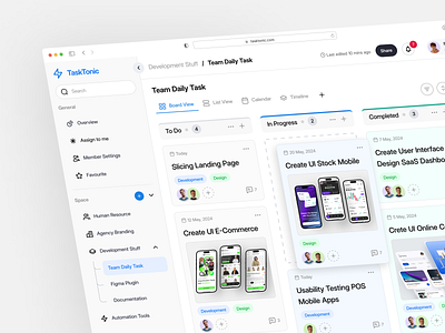 TaskTonic - SaaS Dashboard 🖥️ 3d branding card dashboard graphic design management progress saas task task management todo ui website